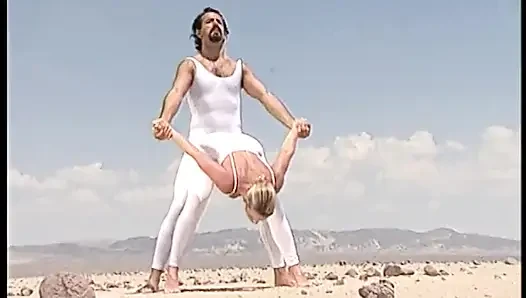 Excellent blonde lady in white gets dick in her tight asshole