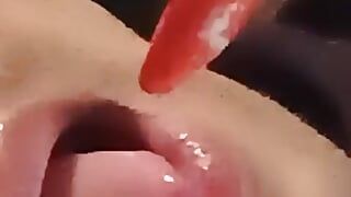 Mouth Condom with lot of sperm ejaculation