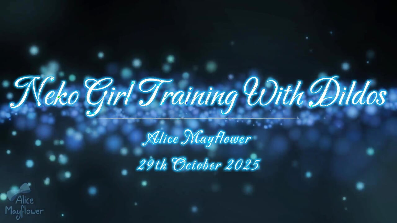 Neko Girl Training with Dildos - Solo Girl