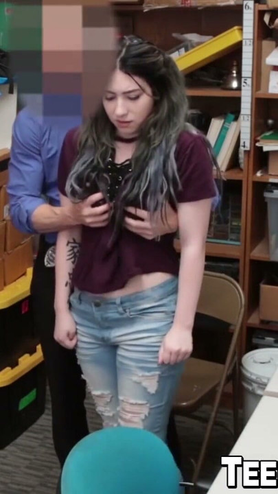 Cock devouring shoplifter Amilia Onyx likes her punishment | Clip 1
