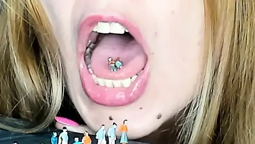 Endoscopy!! Giantess Swallowed a 25 Members at Same Time