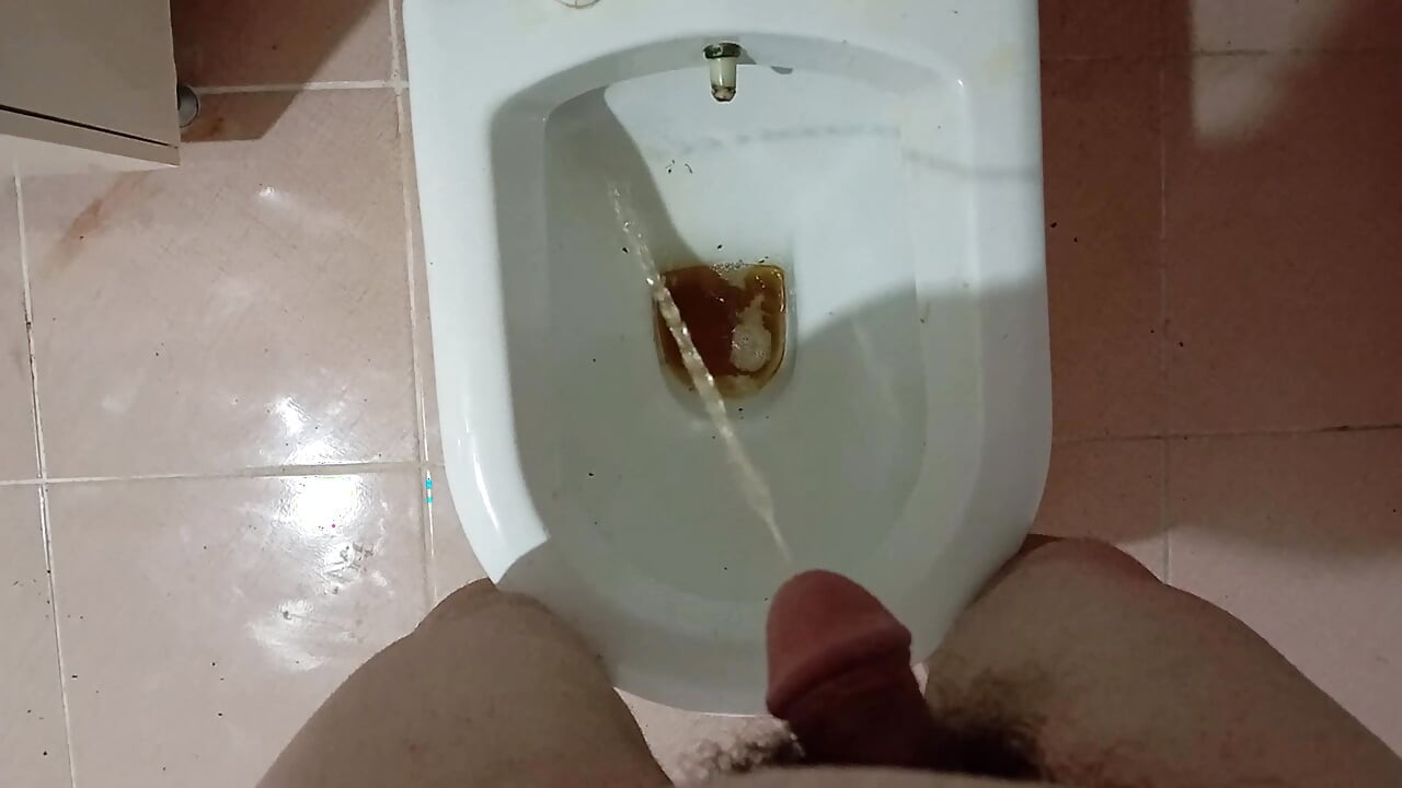 I pissing first with my little shemale dick and then masturbate and cum - Part 3