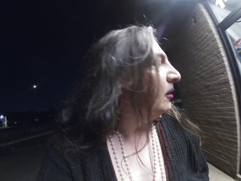Sissy Older TV is on an Outdoor public adventure wants to suck Truck drivers