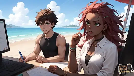 Four Ebony Queens. 1 Beach. Oral Sex, Threesomes. Hot, Filthy Slut. Horny, Porn.