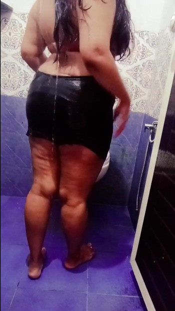 Captivating moment from "Indian Big Boobs Step Sister Arya in Bathroom"