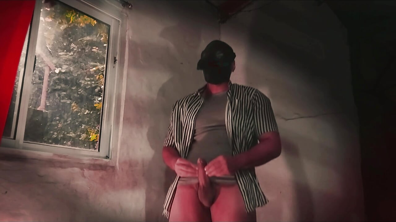 - Muscular Men - Big Dick - Red Curtain - Striped Dress - Solitary Masturbation -