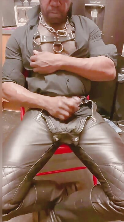 Leather Muscle Stepdad Solo Titplay