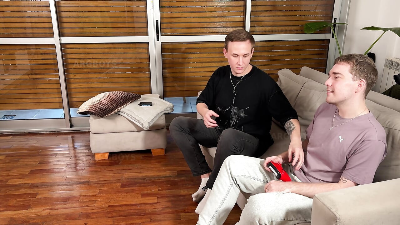 His GF Caught Us Sucking Her Boyfriend's Dick - Straight to Gay Bareback Blowjob Threesome