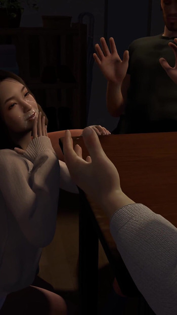 Memorable moment from "NTR - My best friend's slutty lover sucked my cock"