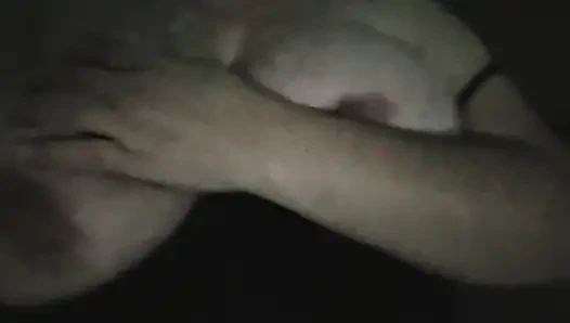 Playing on my tits in the evening