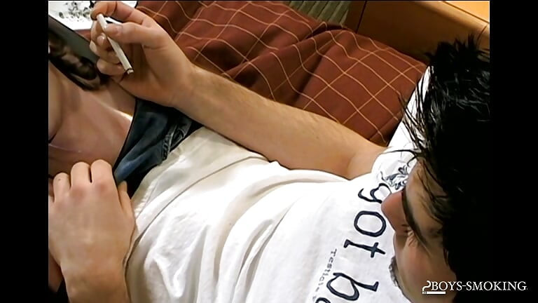 BoysSmoking Horny Ashley In Smoky Vibes And Bold Solo Stroking