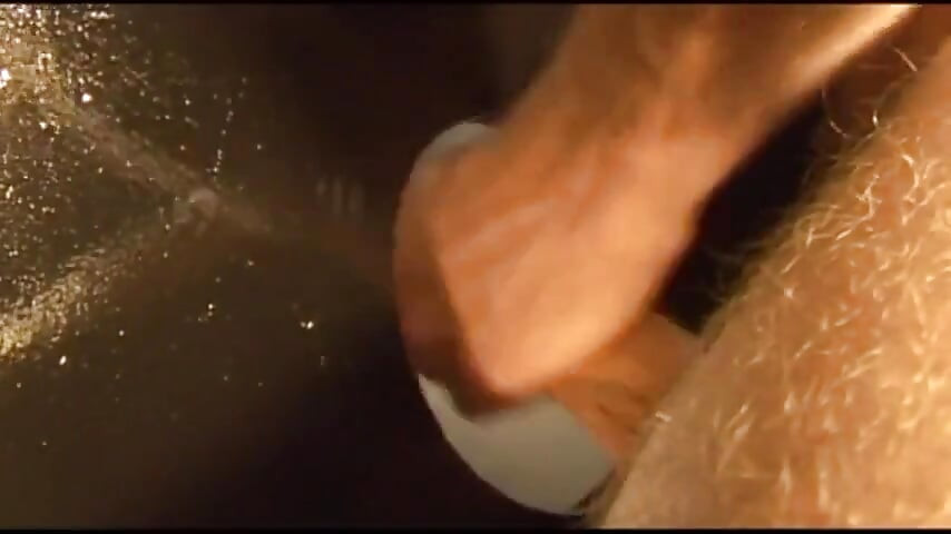 Young Hung Muscle Stud Jerks off Solo at a Glory Hole with His Lover and Shoots a Thick Load