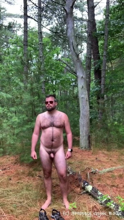 Watch me strip naked in the woods