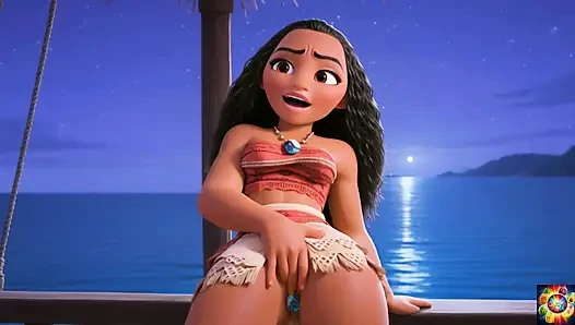 Moana gerçek aşkı kucaklıyor - yapay zeka animasyonu asmr
