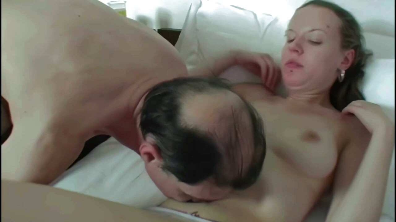 This Young Slut Fucks Her Boyfriend's Grandfather