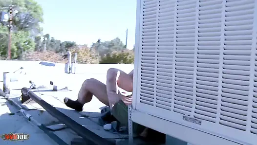 Bill bailey und nicole ray: Blondes schätzchen nimmt großen schwanz