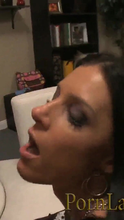 Small tits brunette sucks and fucks his big cock | Clip 2