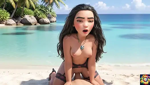 Moana Embracing True Love - AI Animation ASMR