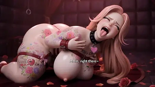 Submissive Slave BDSM Bondage Training - Pink Blonde