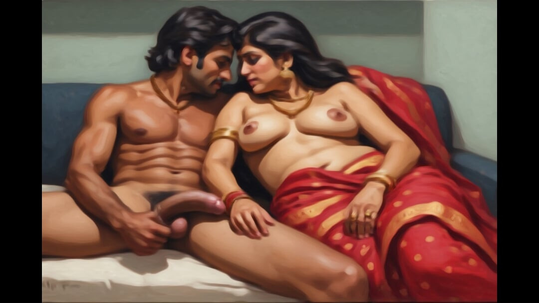 Indian naught bhabhi gives a sloppy blowjob to her stepson and gets her pussy banged