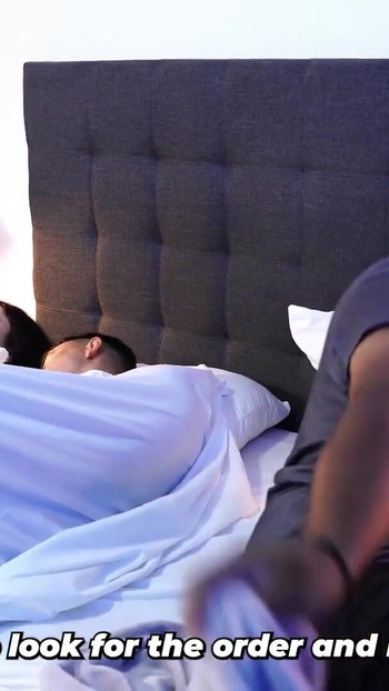 Memorable moment from "Stepson shares a bed with his stepmother and manages to fulfill his fantasy without being seen"