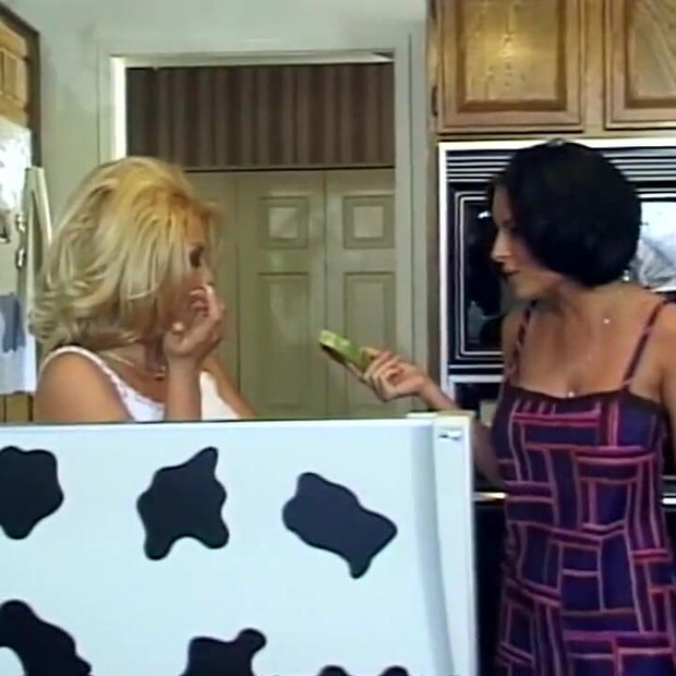 Hardcore lesbians milf in the kitchen