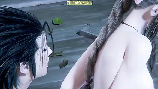 Final Fantasy 7 FF7 - Tifa + Aerith All Work 2025 WM Remix Color (Sound) By ariespossession Animation 3D Hentai