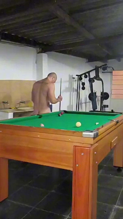 Playing naked pool with my boyfriend and my father-in-law | Clip 3