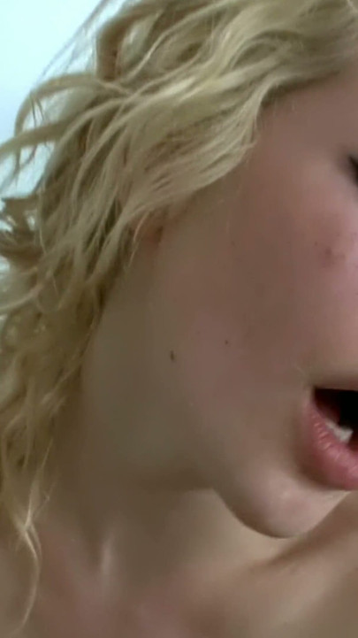 Bent Over the Blue Couch - Pale Blonde Gets Licked From Behind