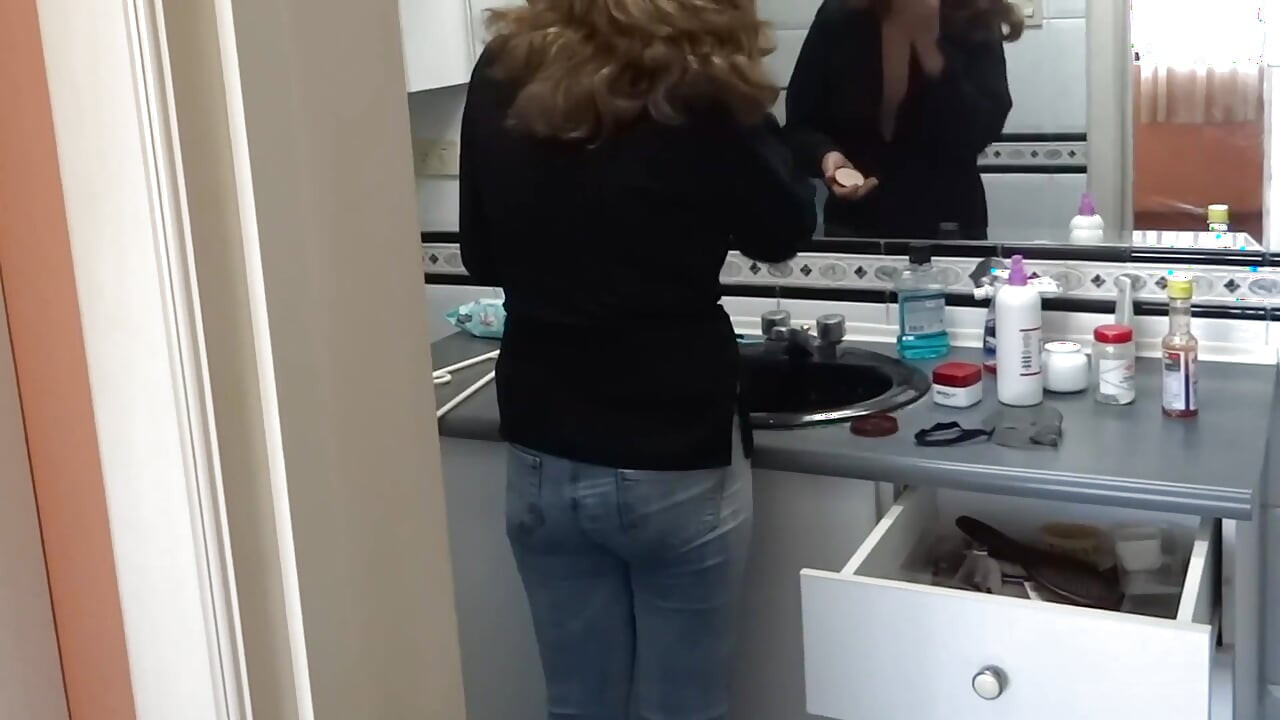 Stepson Records Me While I Dress and Show off in Lingerie, He Wants to Fuck Me