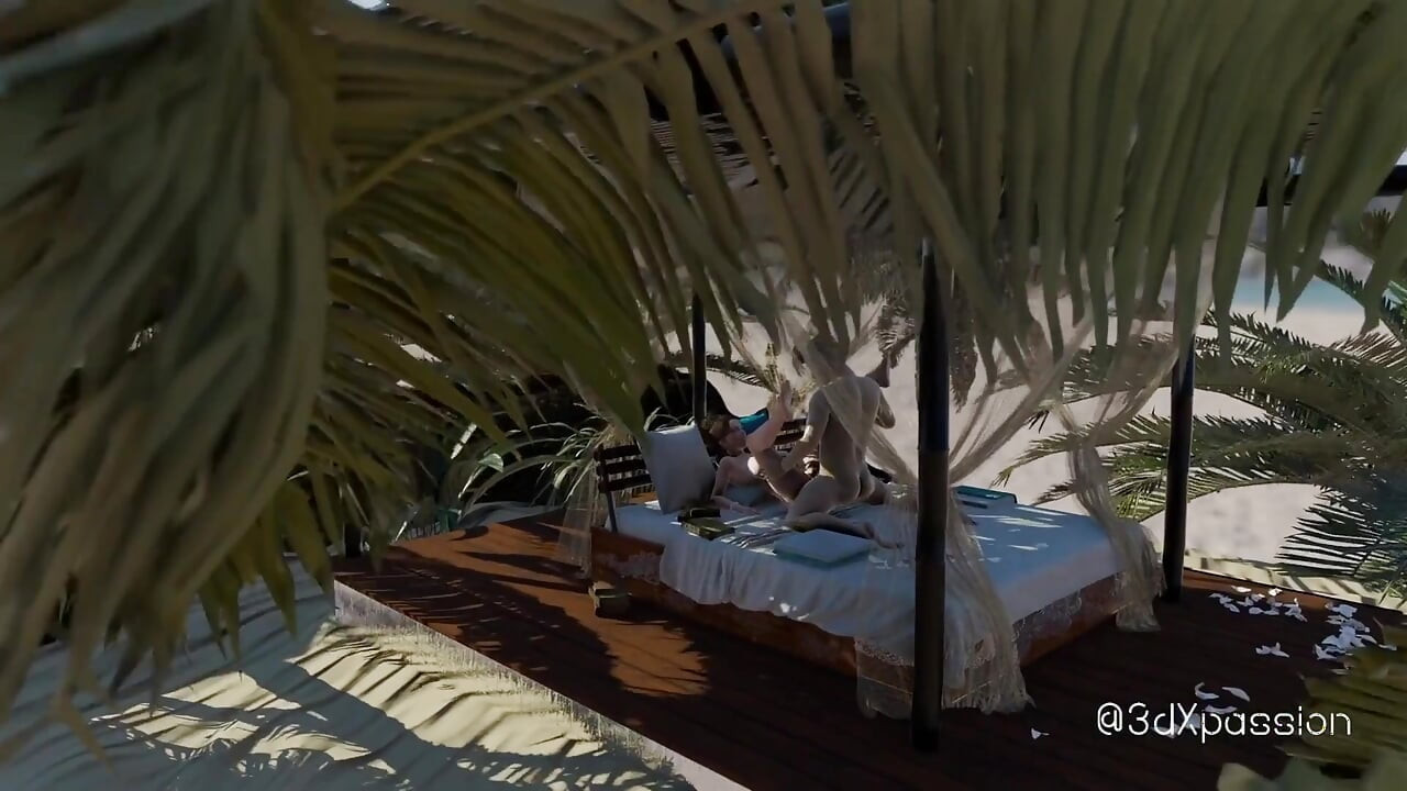 VR Nexus-3 Oasis - Bujna Luna puši kurac, nabijena na pasji način i svršava po cijelim sisama