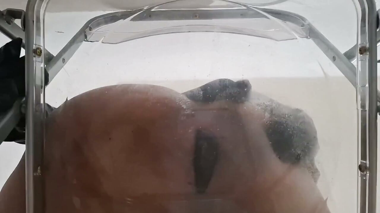 Corte Extendido: POV Trans Gótica Culona Habla Sucio Se Sienta En Tu Cara Creampie Anal Tras Montar Dildo En Silla Transparente