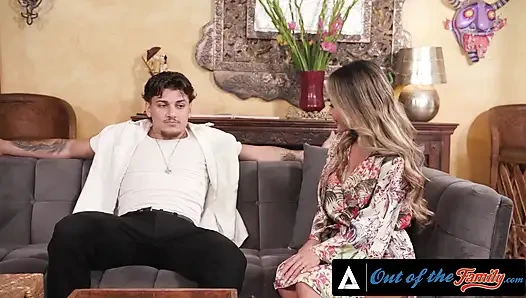 OUT OF THE FAMILY - Inked Stepmom Wants To Get To Know Her New Stepson Better By Fucking Him