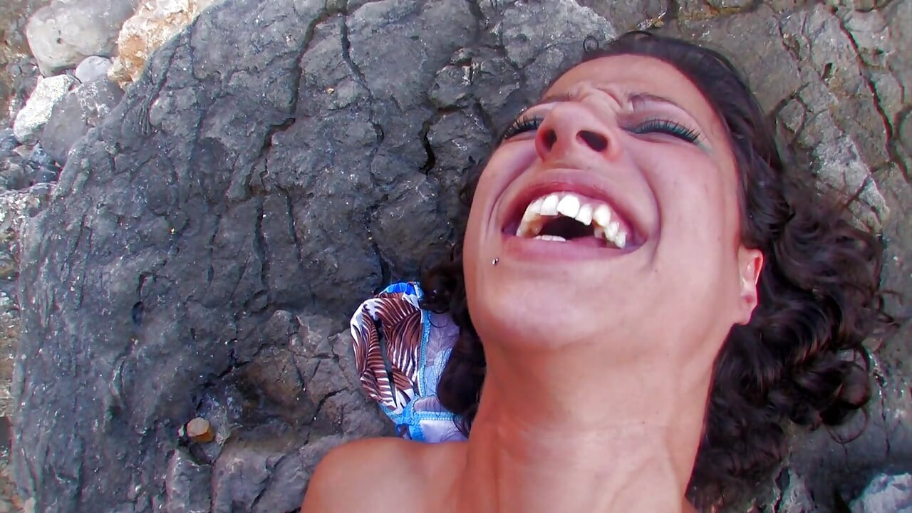 Dirty chick wildly banged at a secluded beach