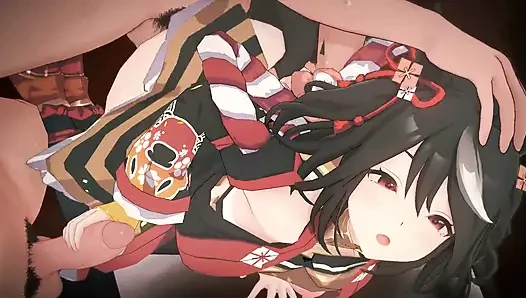 Uma musume - kitasan schwarzer gangbang-sex - Hentai-animationen 3D