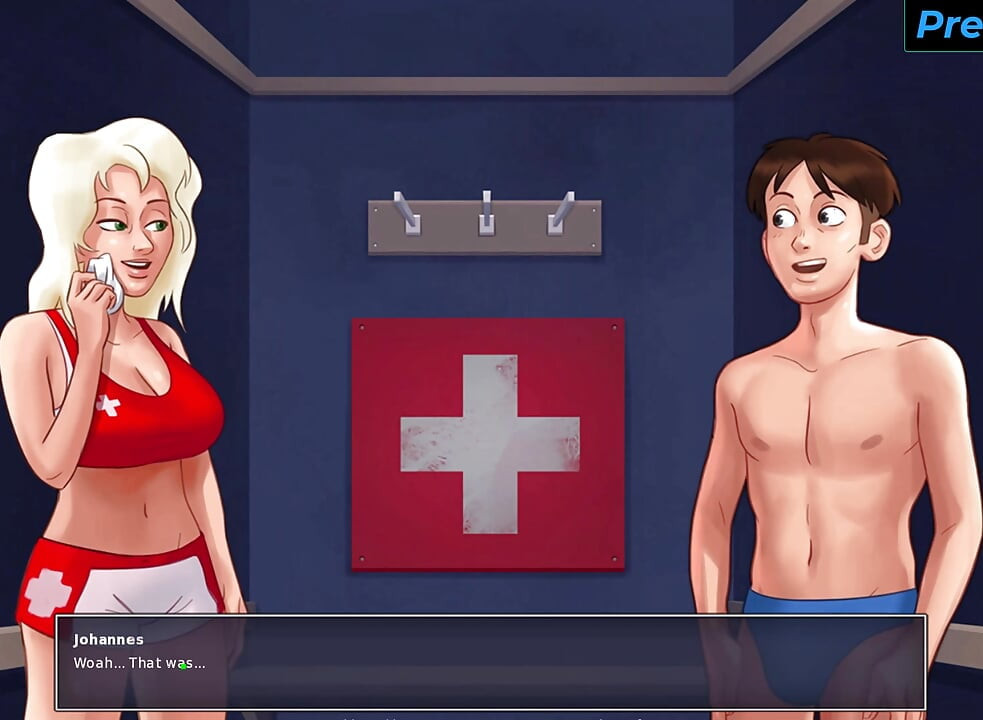Summertime saga - sucking on jenny's boobs