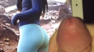 Cum Tribute on Asian IG model's tight ass in leggings