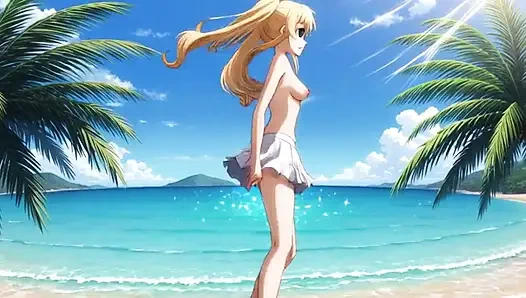Beach Blonde Blowout: Elsa's Sandy Suck and Fuck Fest