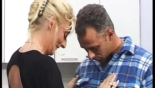 Attractive German MILF in stocking rides BBC before a cumshot