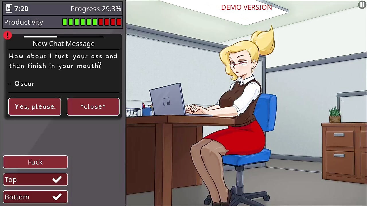Girl with big boobs and big ass takes monster cock - barely working gameplay
