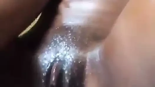 Jamaican girl with huge white dildo