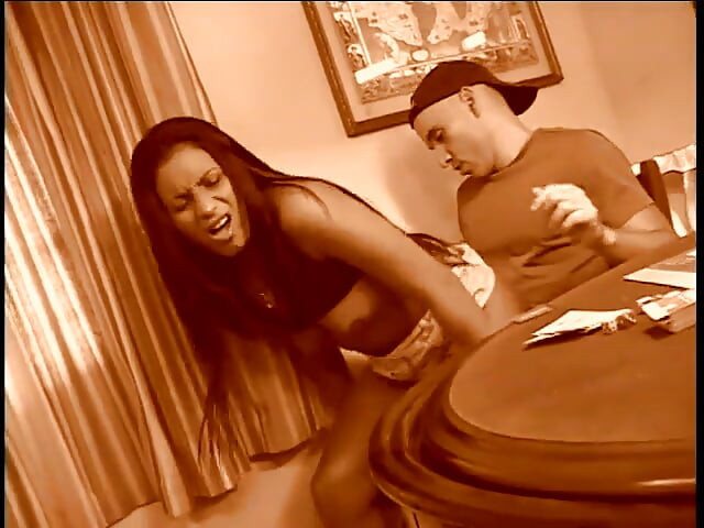 Sexy young Latin slut loves to get drilled doggy style by her big dick boyfriend