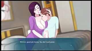 Sexnote - toutes les scènes de sexe, jeu porno hentai tabou, épisode 3, une belle-mère caressée pendant une soirée cinéma est tout simplement le meilleur !