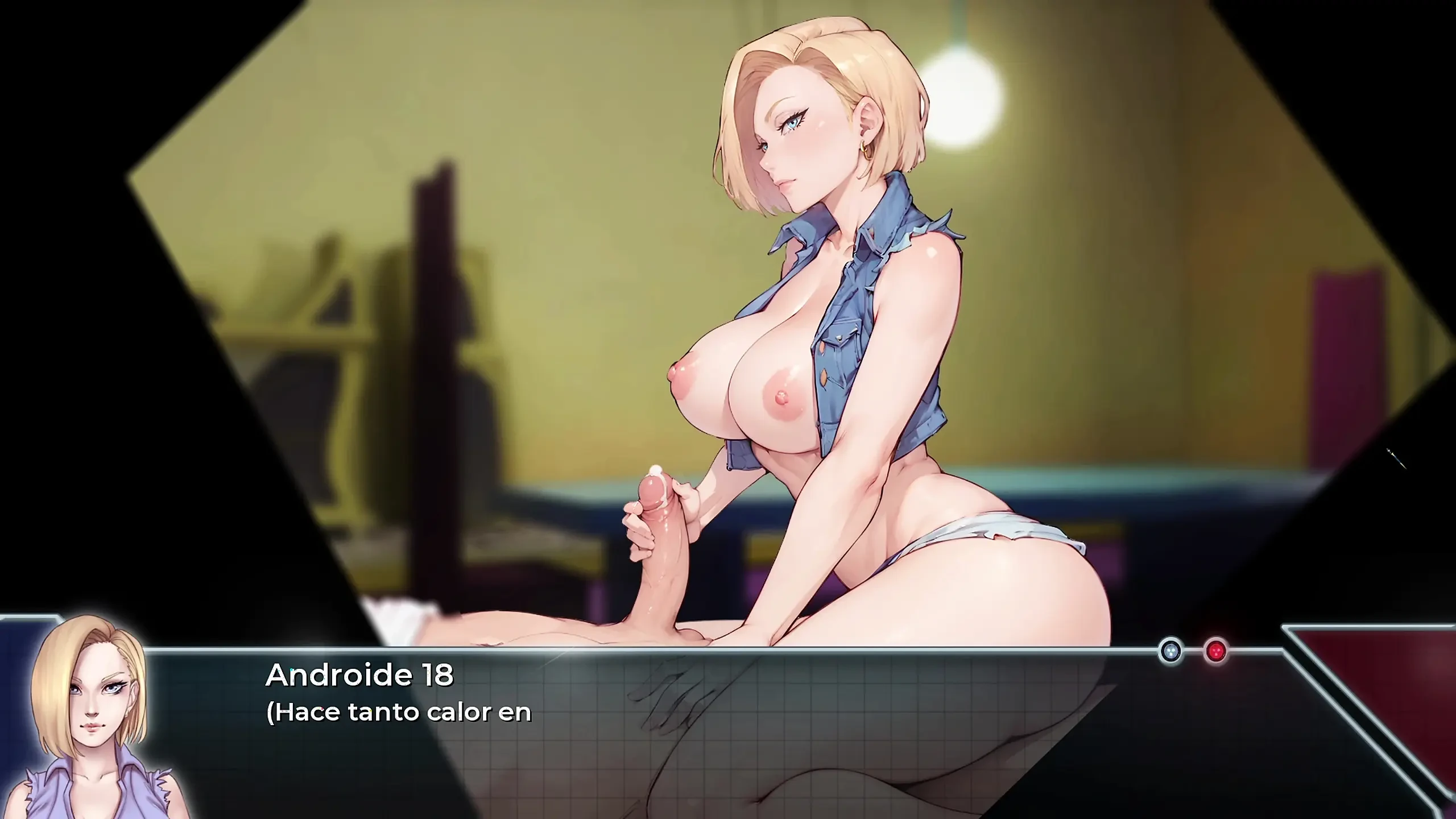مغامرة إلهية - ملء الثدي الجميل لجهاز Android 18 بالحليب