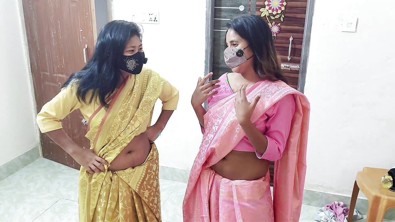 Hot Indian saree wear Desi step-sis lesbian sex when they alone at home xxx