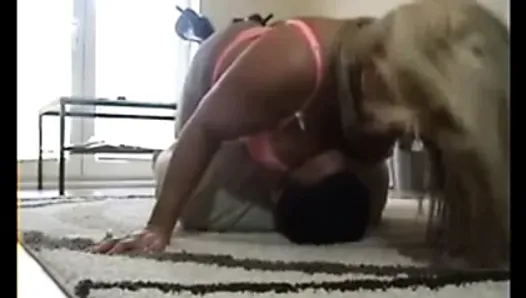 apartment smother and erotic wrestle