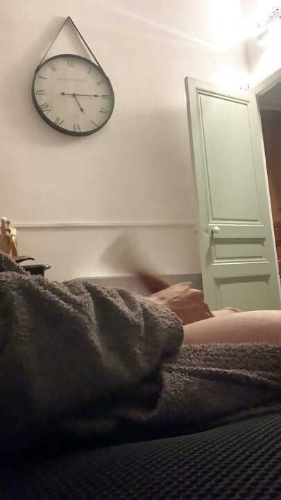 Waking up in a bathrobe and handjob