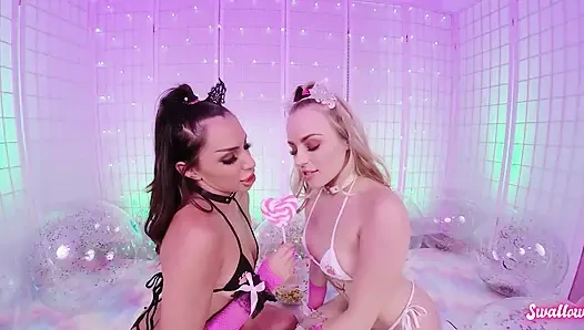 Naughty Double Sloppy Blowjob From Hime and Anna