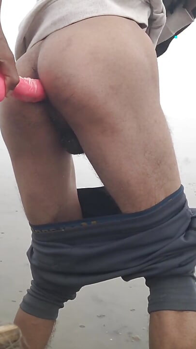 Horny Young Boy Fuck Ass with Toy Inside Pond
