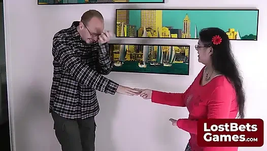 Playing Strip Rock Paper Scissors and ready to explore new thrills